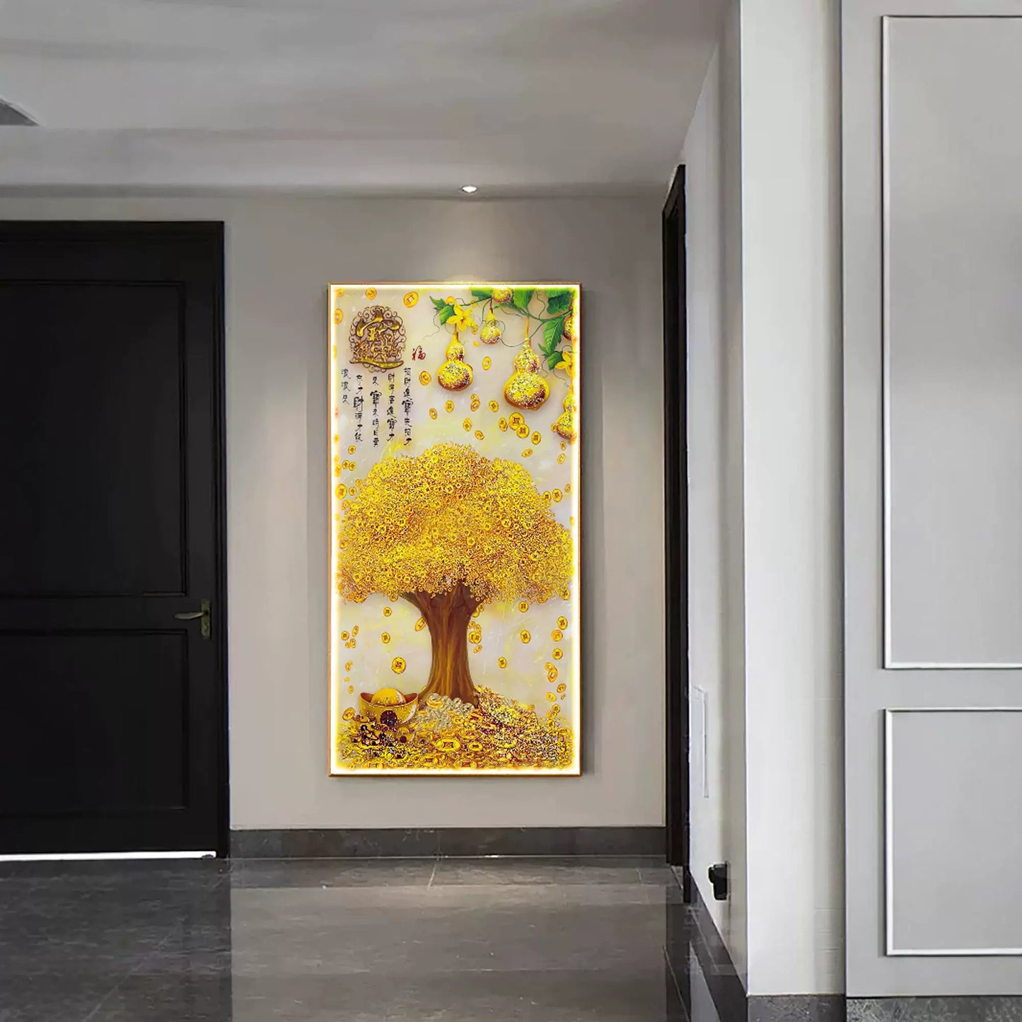 招财进宝 金钱树 Money tree vertical