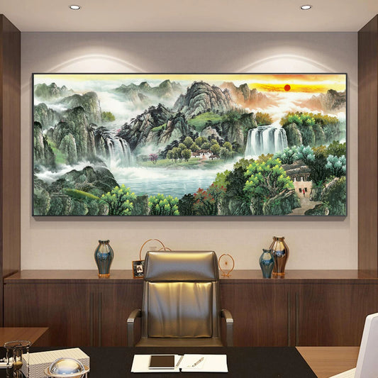 山水画 水墨风格