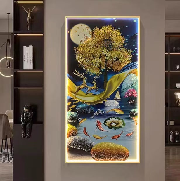 九鱼图 财禄荷鲤